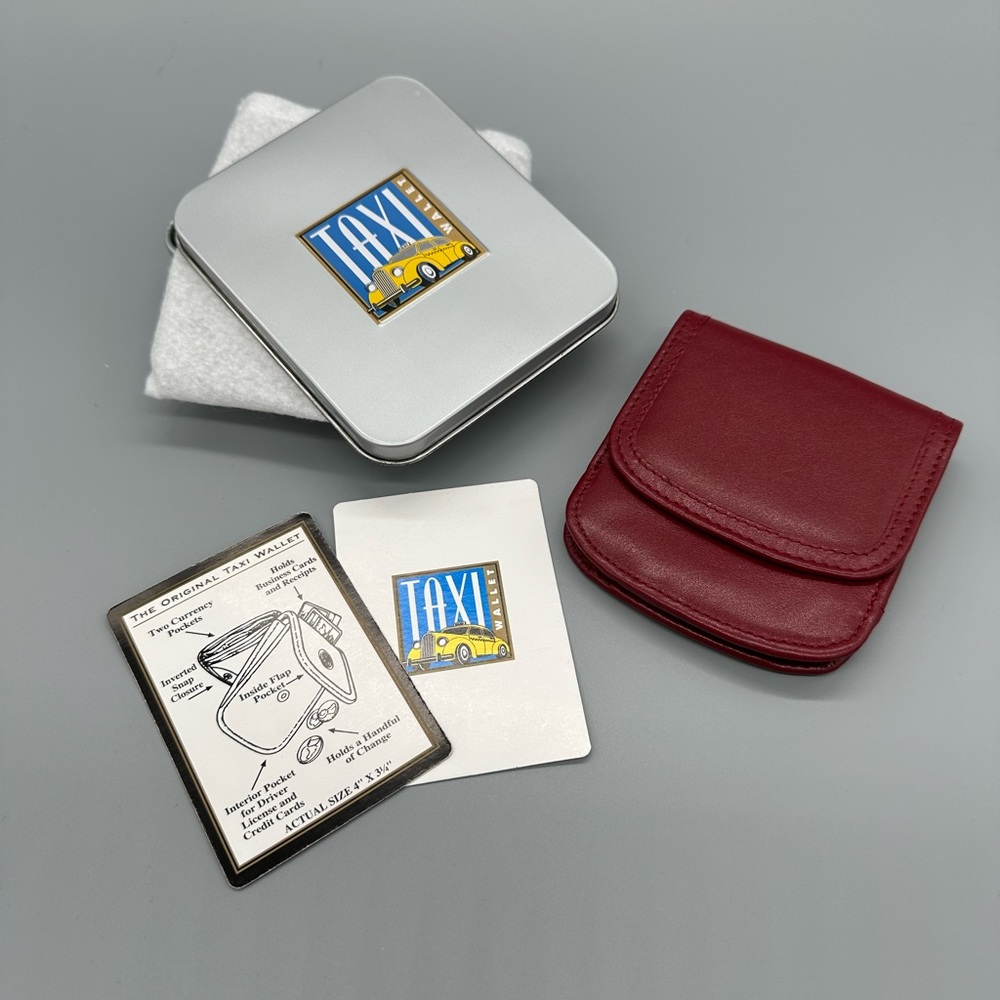 NIB Vintage Original Taxi Wallet, Red